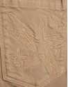 Camel cotton five-pocket skinny trousers | Roberto Verino
