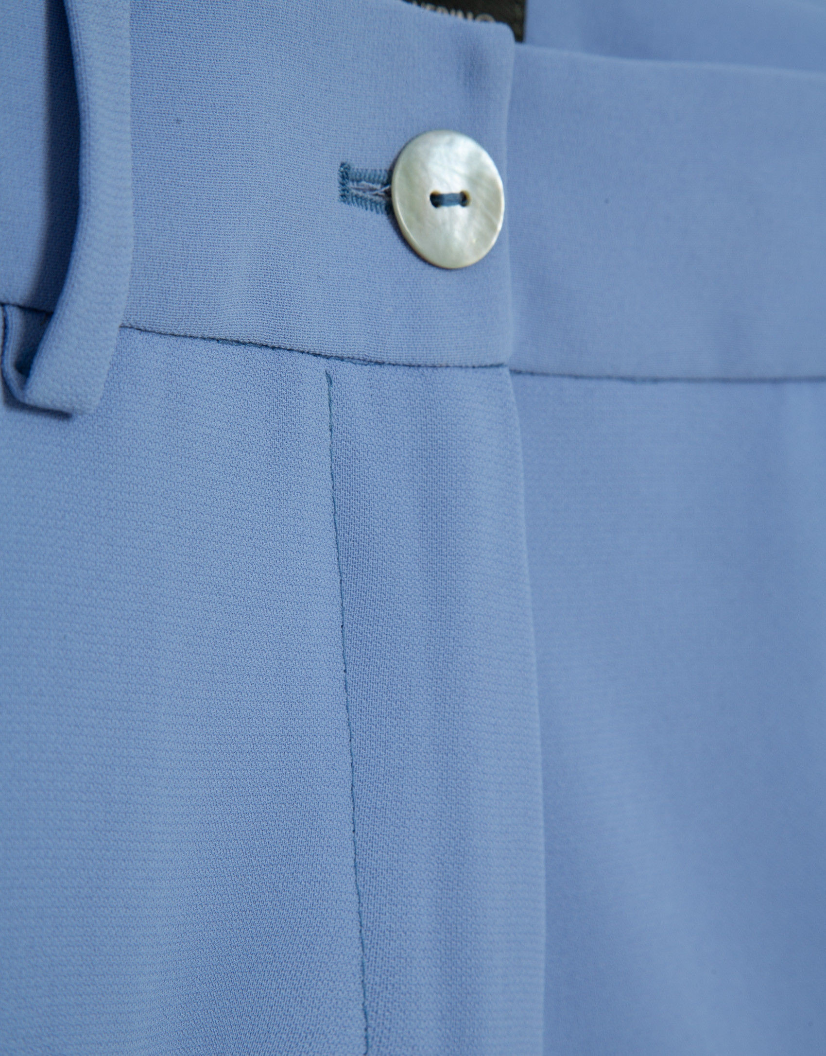 Light blue crepe straight-leg trousers - Woman | Roberto Verino