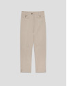 Pantalón con tapetas en tejido técnico beige | Roberto Verino