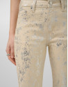 Camel five-pocket trousers with silver ... | Roberto Verino