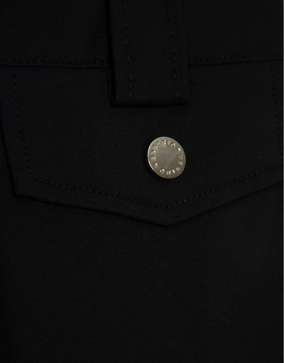 Trousers with technical fabric black tabs | Roberto Verino
