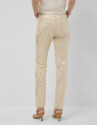 Camel five-pocket trousers with silver ... | Roberto Verino