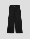 Black wide-leg jeans with lurex thread - Woman | Roberto Verino