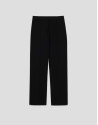 Pantalón recto con abertura crepe negro | Roberto Verino