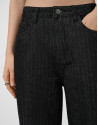 Pantalón vaquero ancho negro con hilo lúrex | Roberto Verino