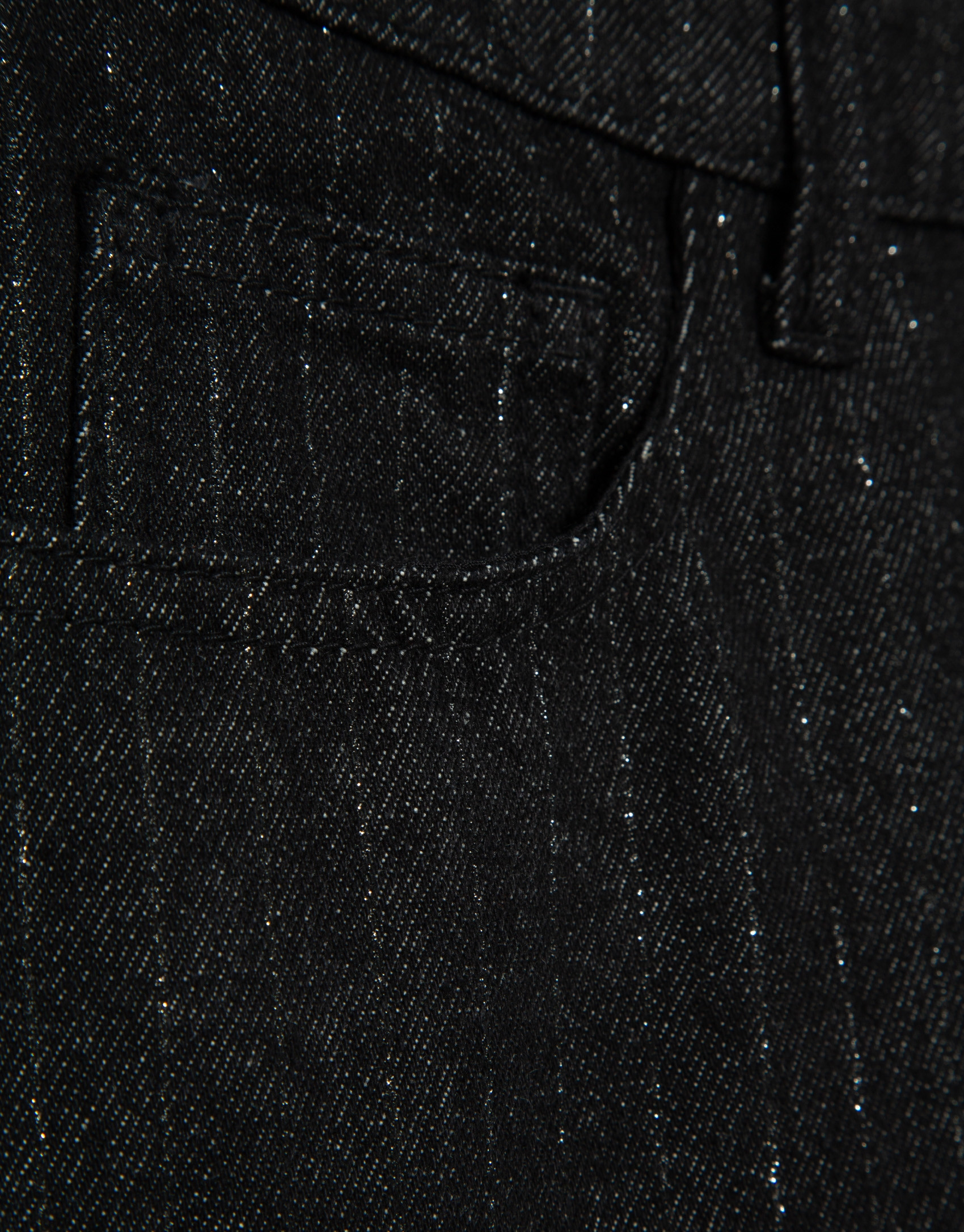 Pantalón vaquero ancho negro con hilo lúrex | Roberto Verino