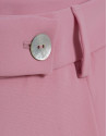 Pantalón recto con pinzas crepé rosa - Mujer | Roberto Verino