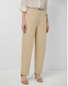 Camel cotton balloon trousers - Woman - SS2026 | Roberto Verino