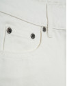Customised wide-leg ecru jeans with waistband | Roberto Verino