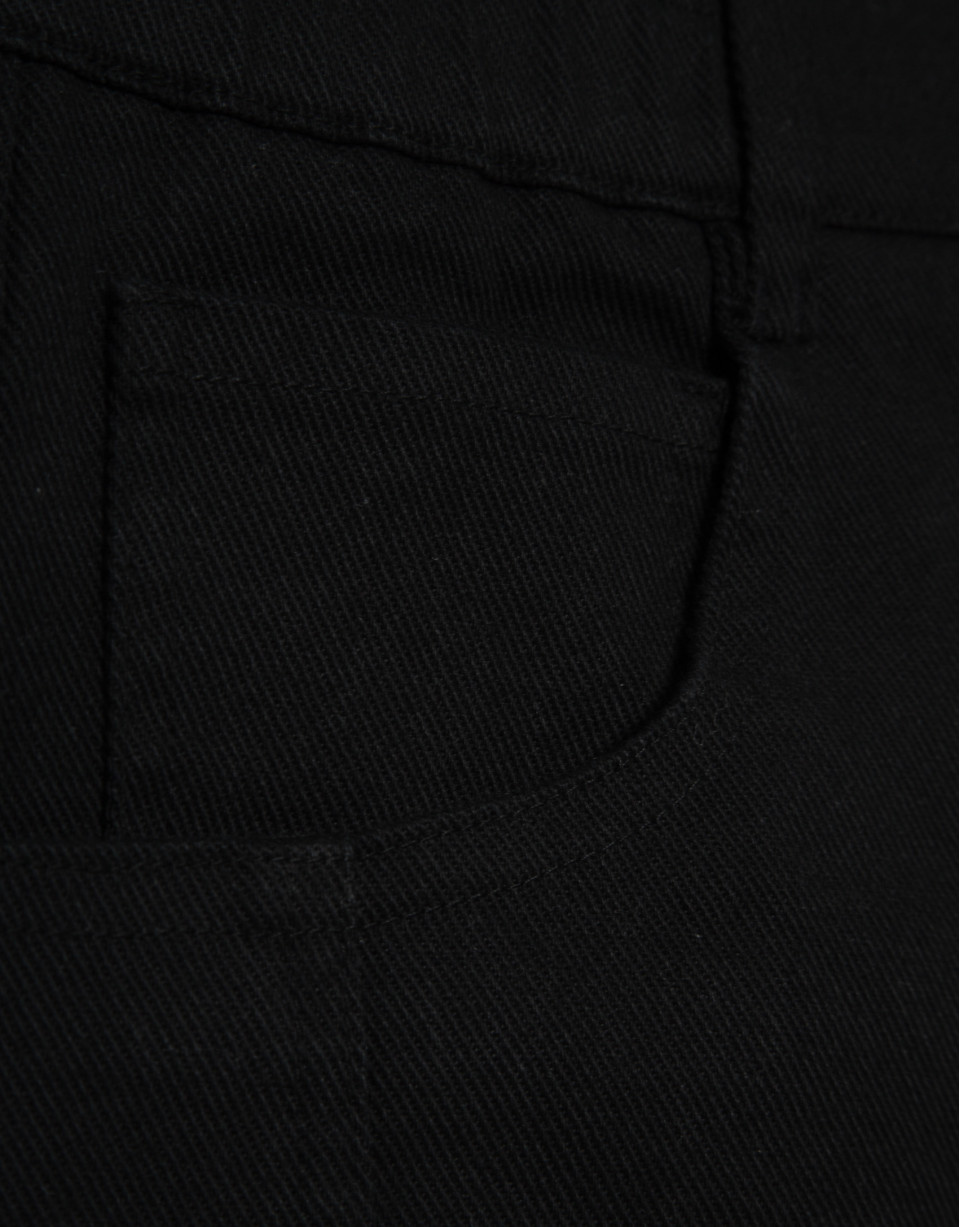 Pantalón corte balloon algodón negro - Mujer | Roberto Verino