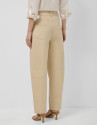Camel cotton balloon trousers - Woman - SS2026 | Roberto Verino