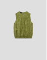 Moss green fill coupé gathered top - Woman | Roberto Verino