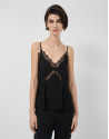 Black lace slip top - Woman - SS2026 | Roberto Verino