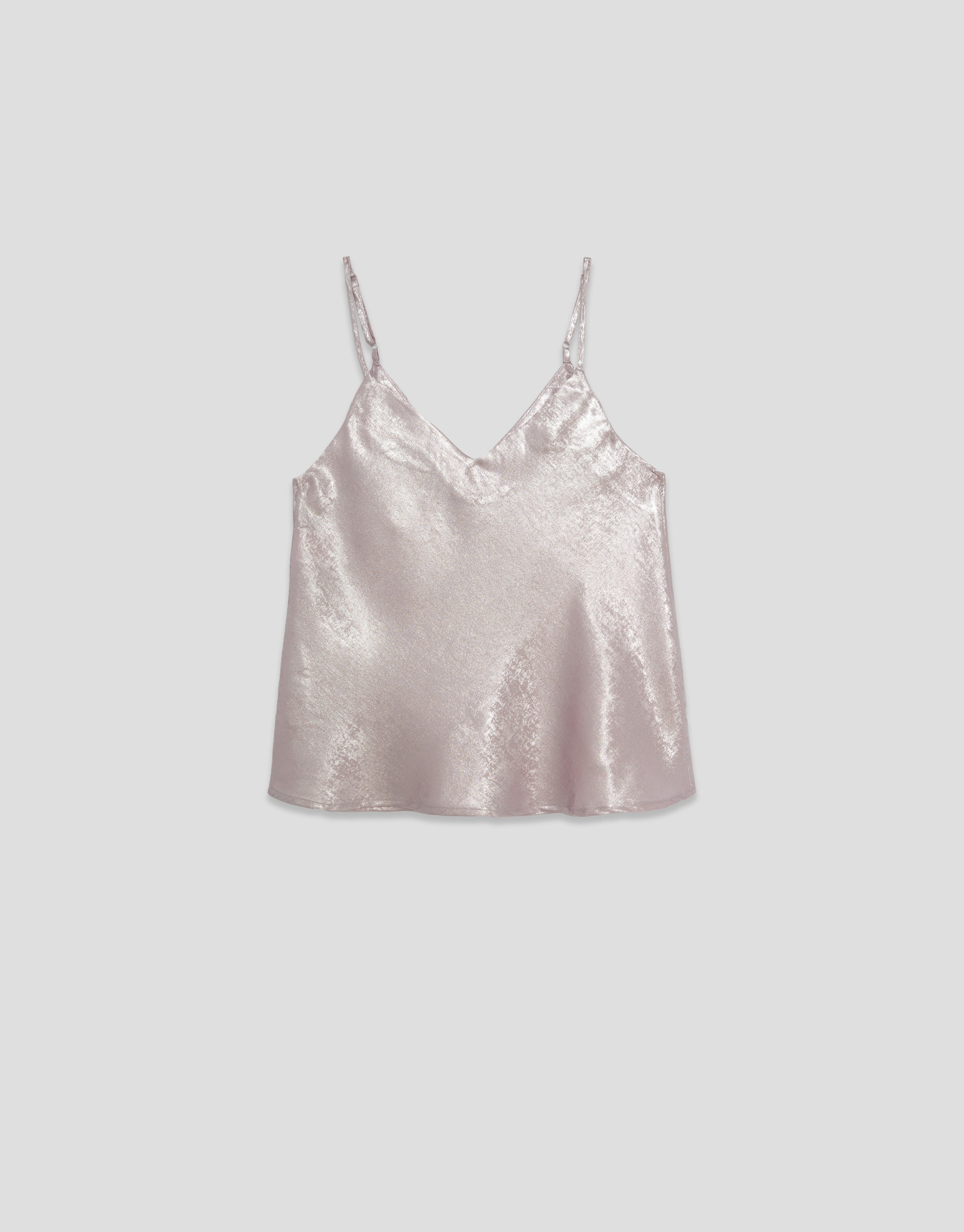 Pink shiny laminated fabric top - Woman | Roberto Verino