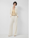 Top sisas tejido laminado brillo dorado - Mujer | Roberto Verino