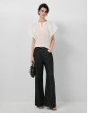 Blusa ramio blanco con bordado floral - Mujer | Roberto Verino