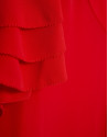 Red short-sleeved blouse with ruffles - Woman | Roberto Verino