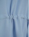 Blusa manga volante con cintura fruncida azul... | Roberto Verino