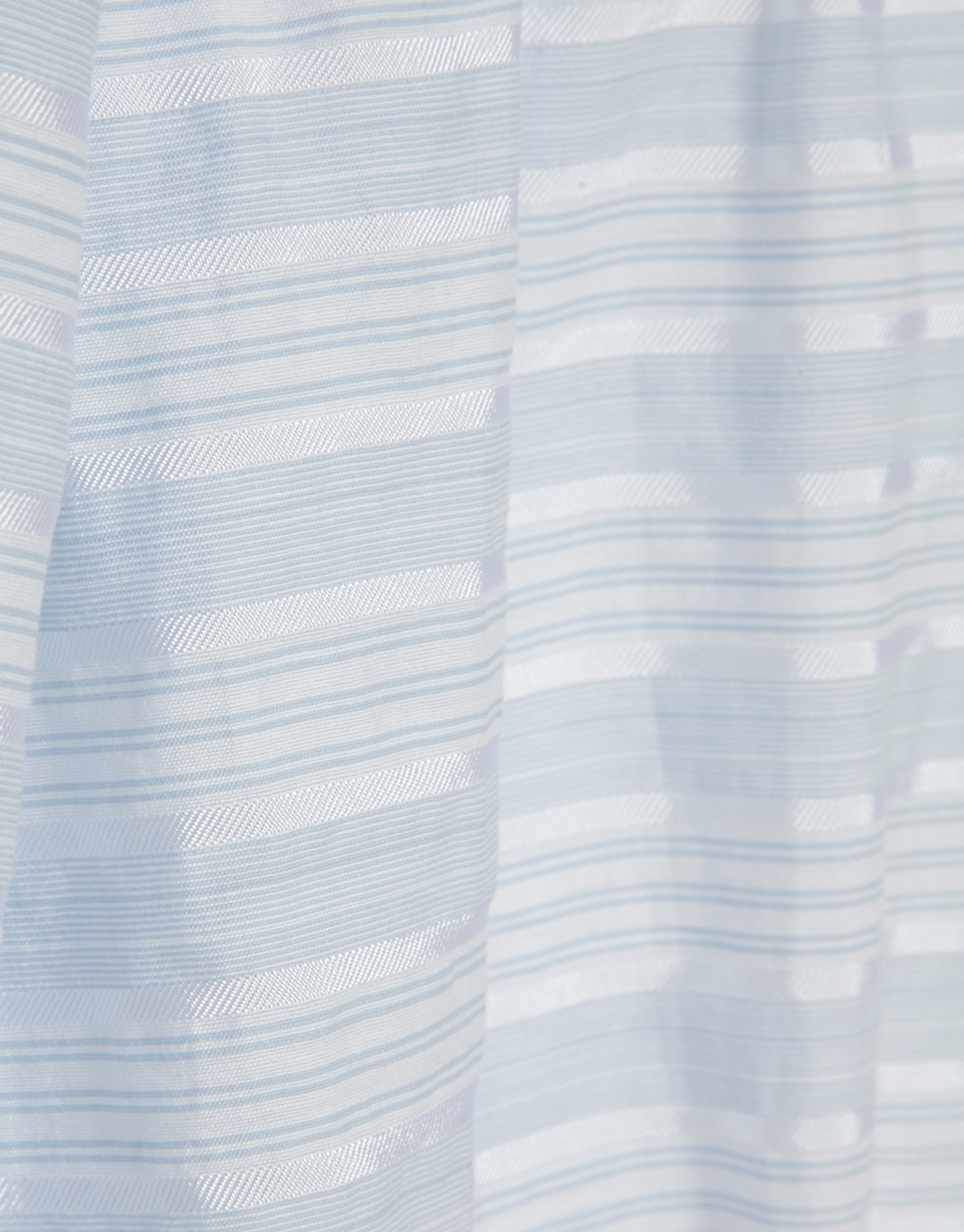 Beige and blue striped puff sleeve blouse | Roberto Verino