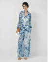 Blusa oversize crepé estampado floral tonos ... | Roberto Verino