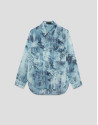 Blusa oversize crepé estampado floral tonos ... | Roberto Verino