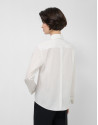 Camisa de vestir algodón blanco con jaretas | Roberto Verino