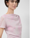 Camiseta manga corta tul rosa - Mujer - PV2026 | Roberto Verino