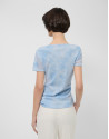 Camiseta manga corta tul azul claro - Mujer | Roberto Verino