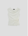 Camiseta sin mangas punto cortado crudo - Mujer | Roberto Verino