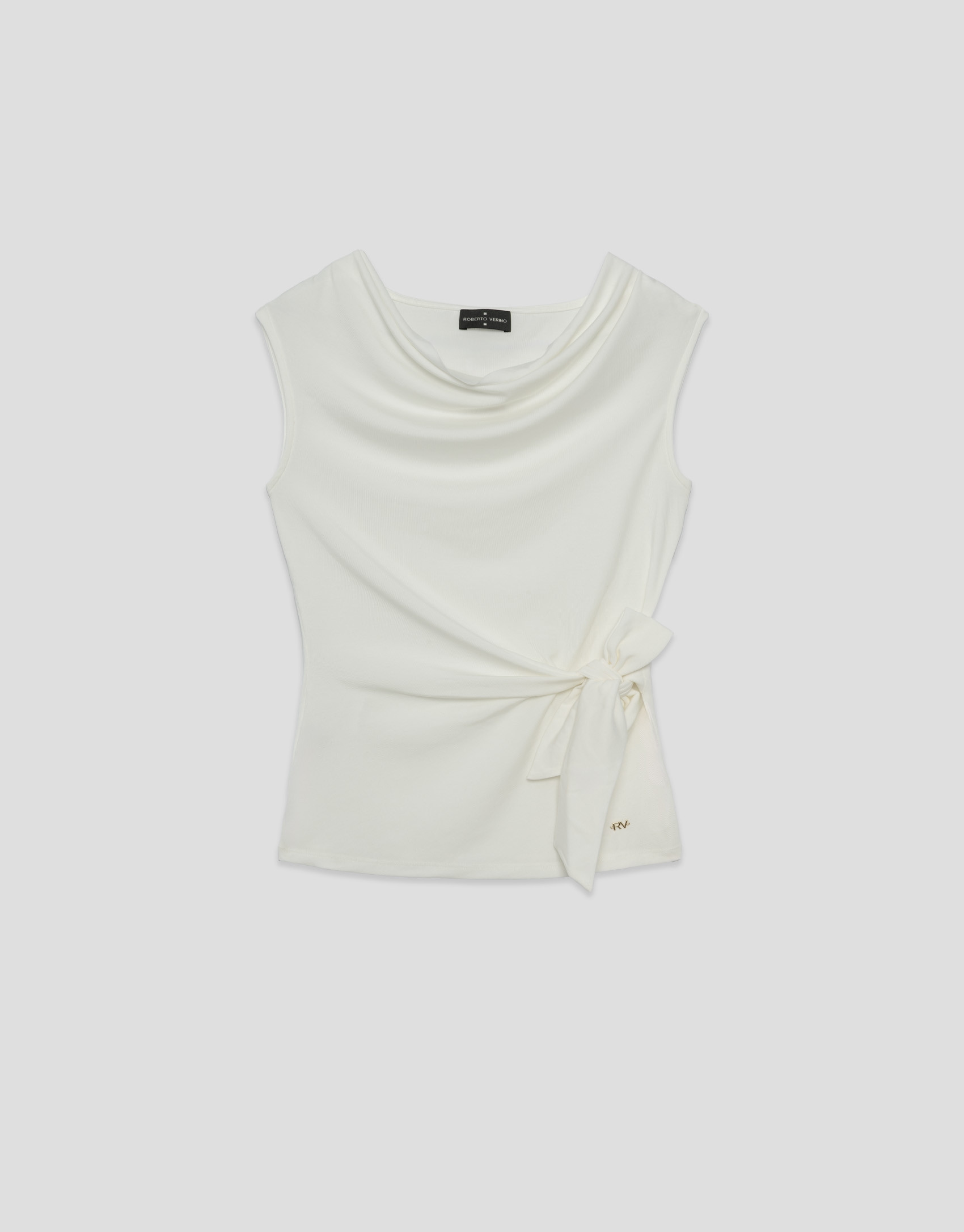 Camiseta sin mangas punto cortado crudo - Mujer | Roberto Verino