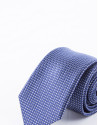 Blue tie with motifs