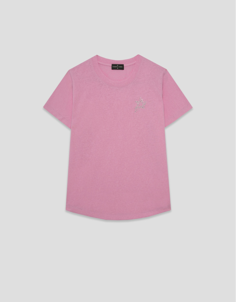 Camiseta cuello redondo punto algodón ligero... | Roberto Verino