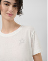 Lightweight cotton crew neck T-shirt in white | Roberto Verino
