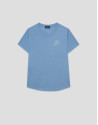 Lightweight blue cotton crew neck T-shirt | Roberto Verino