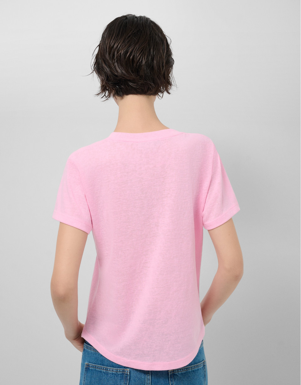 Camiseta cuello redondo punto algodón ligero... | Roberto Verino