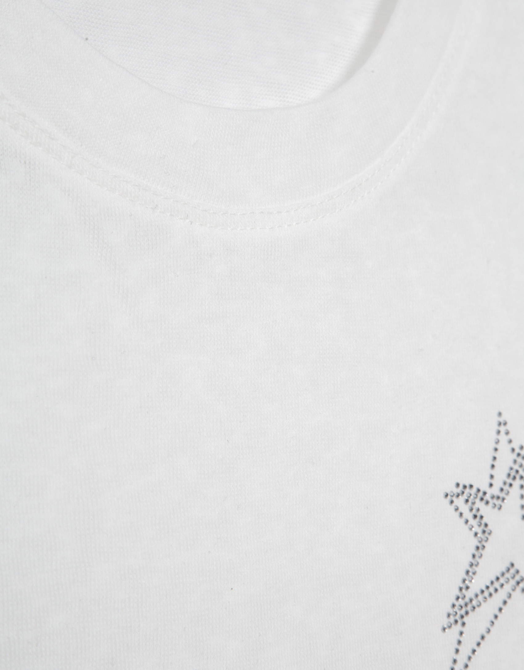 Lightweight cotton crew neck T-shirt in white | Roberto Verino