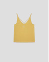 Camiseta tirante doble amarilla - Mujer | Roberto Verino