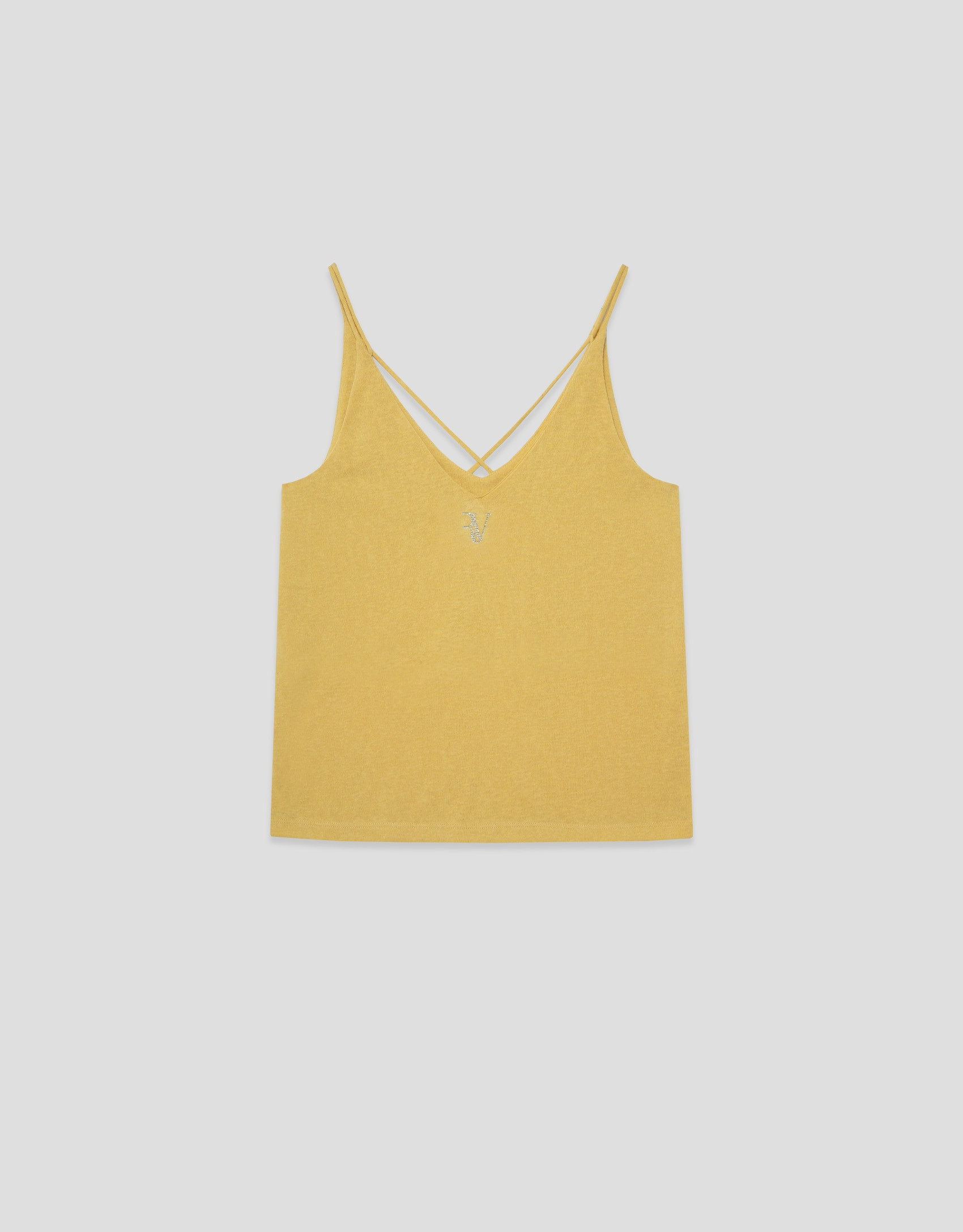 Camiseta tirante doble amarilla - Mujer | Roberto Verino
