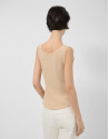 Camel and beige tank top - Woman - SS2026 | Roberto Verino