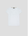 Camiseta manga corta blanca bordado escote | Roberto Verino