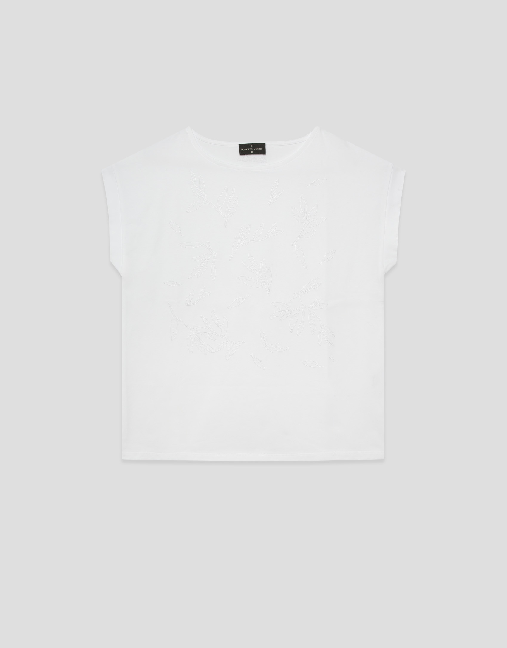 Camiseta sin mangas oversize blanca con ... | Roberto Verino
