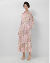 Vestido largo camisero gasa estampado floral ... | Roberto Verino