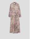 Vestido largo camisero gasa estampado floral ... | Roberto Verino