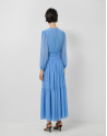 Vestido largo fruncido azul - Mujer - PV2026 | Roberto Verino