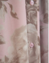 Long pink floral print chiffon shirt dress | Roberto Verino