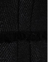 Straight sleeveless dress in black weave fabric | Roberto Verino