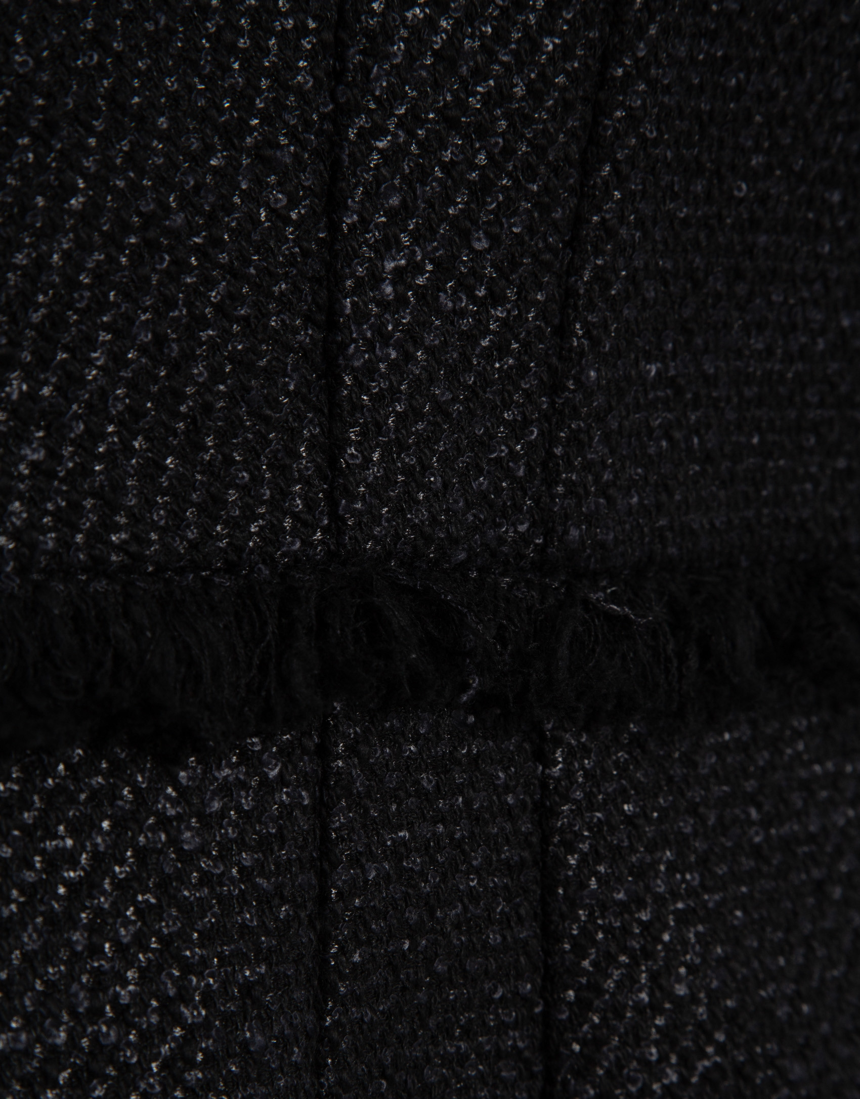 Straight sleeveless dress in black weave fabric | Roberto Verino