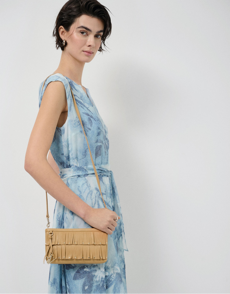 Vestido midi sin mangas tejido ligero tonos ... | Roberto Verino