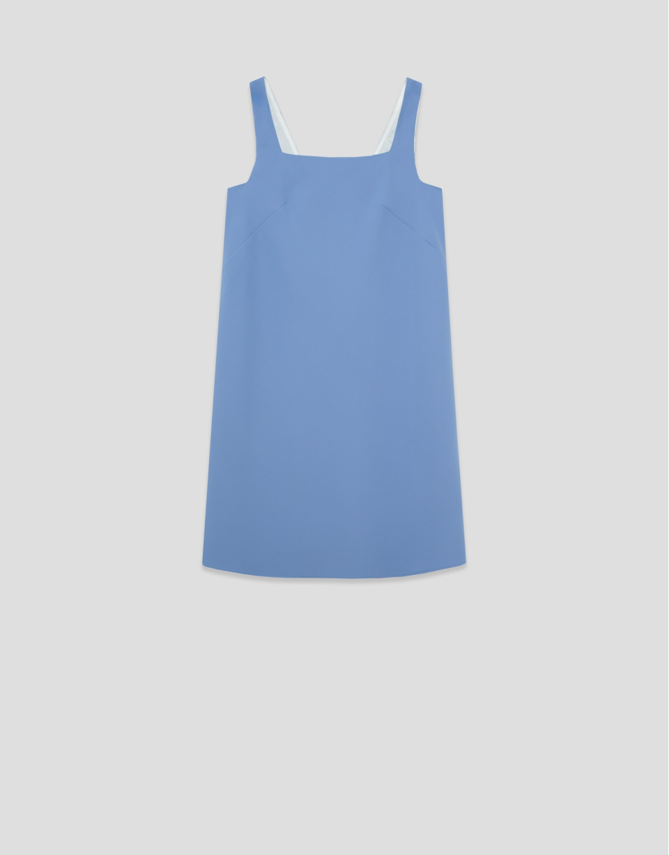 Vestido sisas crepé azul claro - Mujer | Roberto Verino