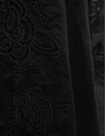 Black ramie dress with matching floral ... | Roberto Verino
